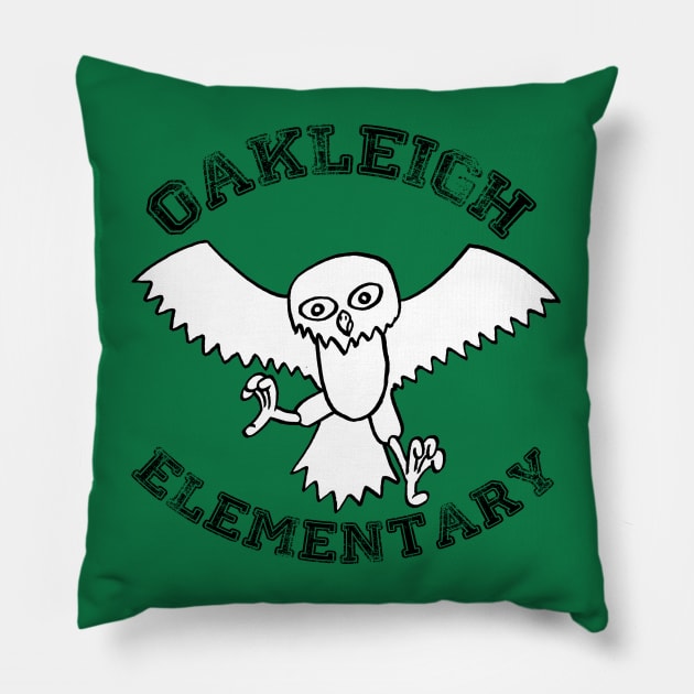 Oakleigh elementary vintage lettering Pillow by atadrawing