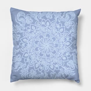 Light blue dot mandala Pillow