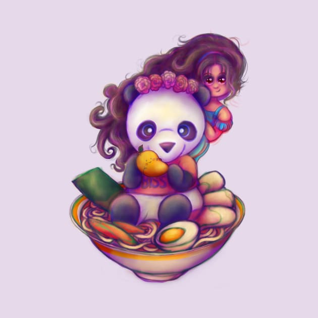 Kawaii Ramen Panda Girl by CuddlyChimera