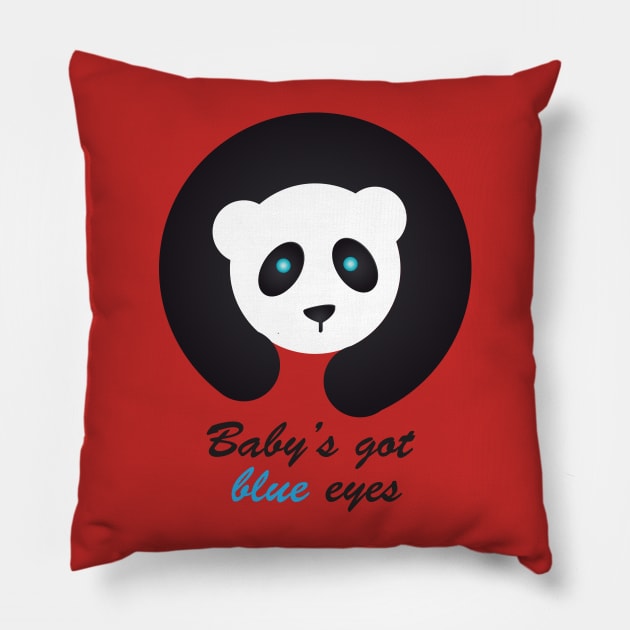 Baby's got blue eyes Pillow by clearsight