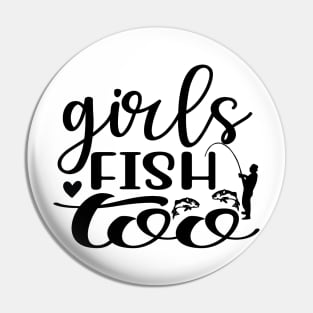 Wishing I Was Fishing - Less Talk More Fishing - Gift For Fishing Lovers, Fisherman - Black And White Simple Font Pin