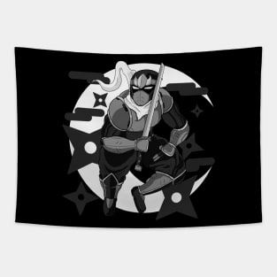 Cyber-Ninja (Black) Tapestry