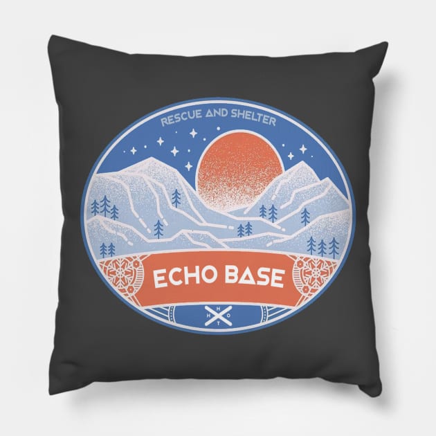 Rebel Echo Base in Hoth Pillow by Cisne Negro