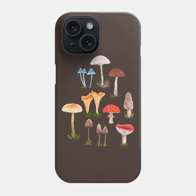 Mushrooms Phone Case by Das Brooklyn