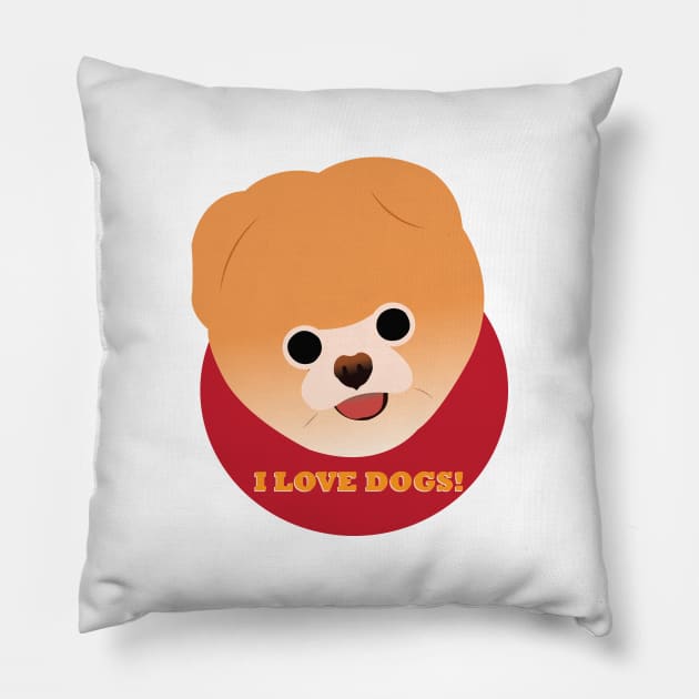 Pomeranian dog Pillow by dddesign