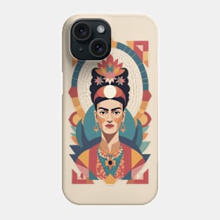 Frida's Chromatic Flourish: Colorful Illustration Phone Case