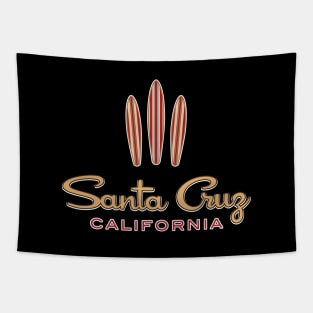 Surf City Santa Cruz California Logo Pack Sticker 3 Surfboards Fan Dark Tapestry