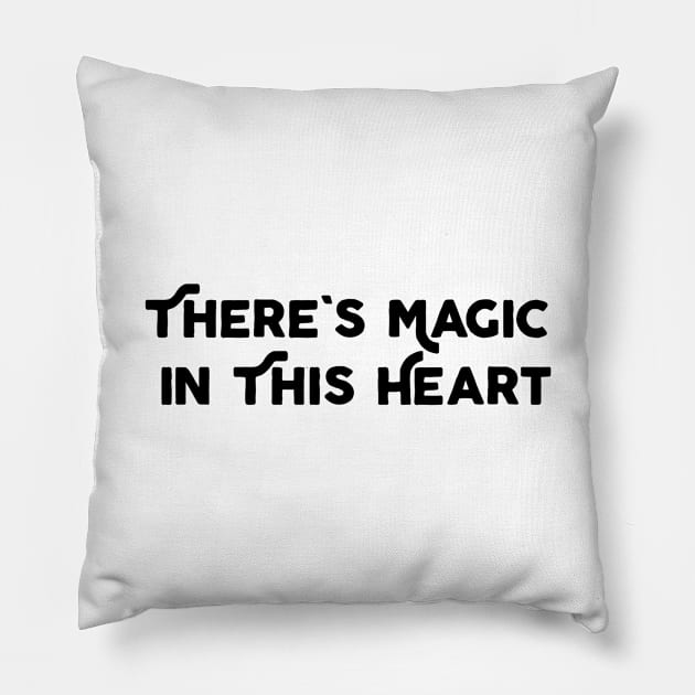 There's Magic In This Heart Pillow by Jitesh Kundra