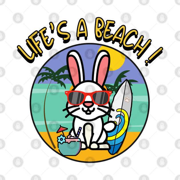 Cute bunny Goes to the beach by Pet Station