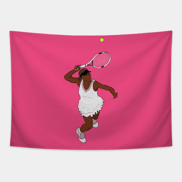 Serena Williams Serve Tapestry by Hevding