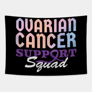 Ovarian Cancer - Colorful Typograph Tapestry