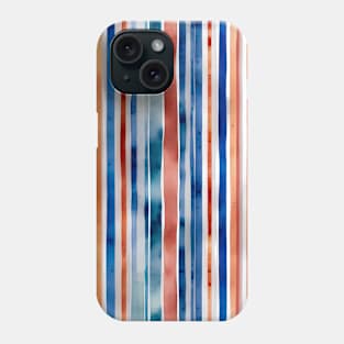 Red, White, and Blue Patriotic Watercolor Paint Stripes - a modern art way to wear the colors of the United States of America ... the good ol' USA. Show your American Pride! Phone Case