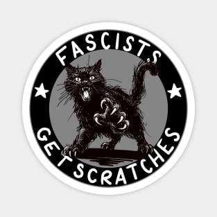 Fascists Get Scratches Grey Version Magnet