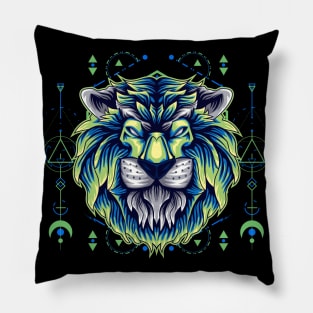 lion head artwork Pillow