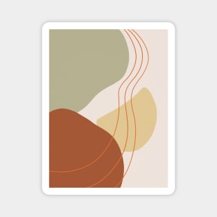 Mid Century Modern, Abstract Shapes Illustration 5.2 Magnet