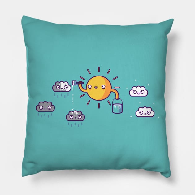 cloud painting Pillow by Randyotter