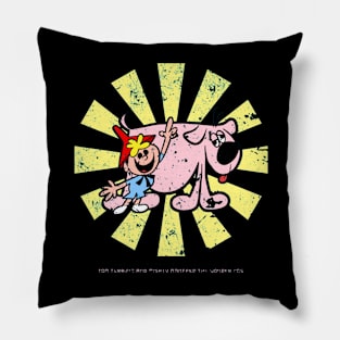 Tom Terrific And Mighty Manfred The Wonder Dog Retro Japanese Pillow