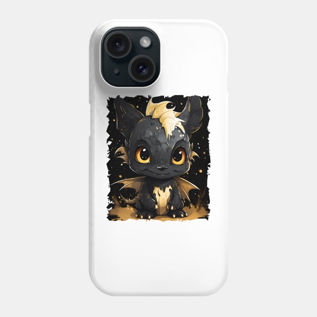 Cute Baby Dragon - Golden Baby Dragon Phone Case by ArtisticCorner