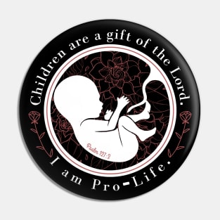 Pro-Life Floral Pin