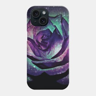 Floral Glitter Galaxy Purple Blue and Pink Rose Flower from Beautiful Blooming Botanical Garden in Nature with Minimal Style during Spring Summer Phone Case