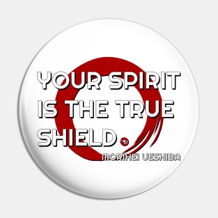 Aikido Spirit Shield Pin