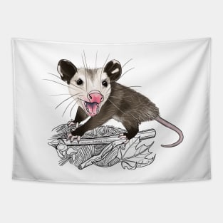 Baby Opossum-white Tapestry