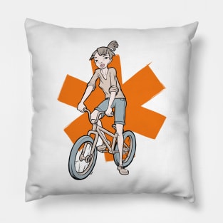 Biking all day Pillow