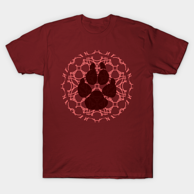 Discover Red dog paw - Paw - T-Shirt