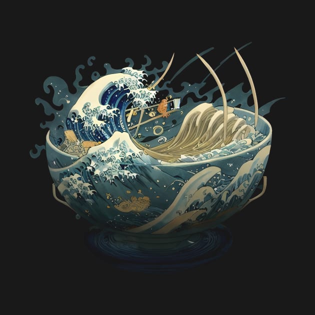 The Great Ramen Wave off Kanagawa by HideTheInsanity