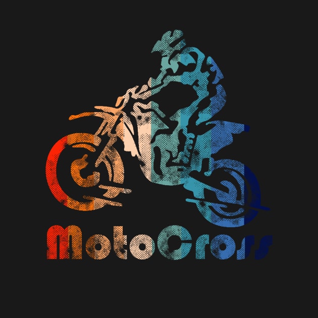 Retro MotoCross Vintage Grunge Dirt Bike Rider Gifts by Bezra