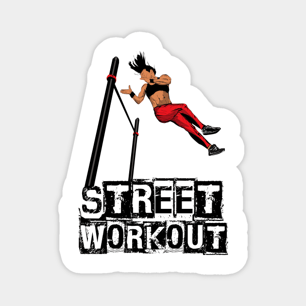 Street Workout- Barsisters- Muscle up360 Magnet by Speevector