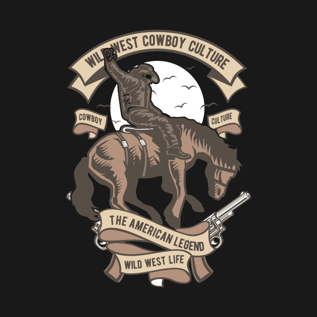 Wild West Cowboy Culture, Vintage Retro Classic by CoApparel