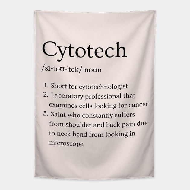 Cytotechn Funny Dictionary Definition Tapestry by Brasilia Catholic