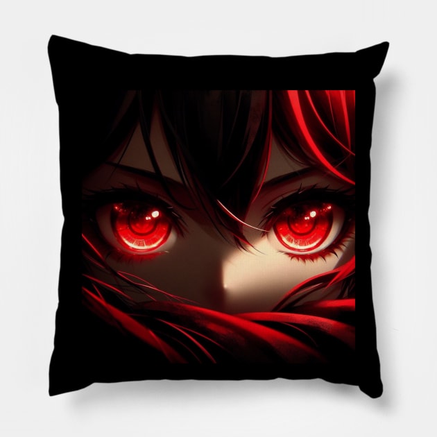 Anime eyes - Red Pillow by AnimeVision