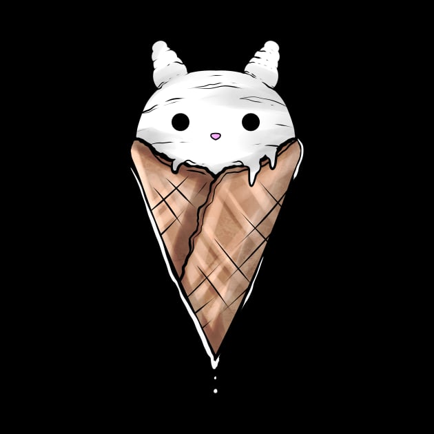 Sweet Easter Bunny Ice Cream Cone On Easter by SinBle