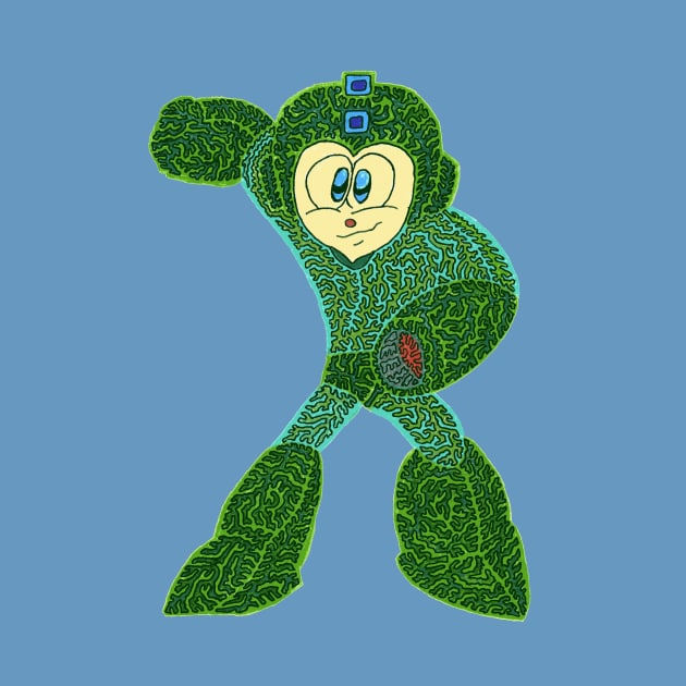 Leaf Man - Mega Man by NightserFineArts