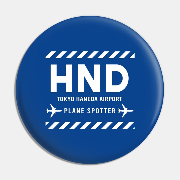 HND Plane Spotter | Gift Pin by ProPlaneSpotter