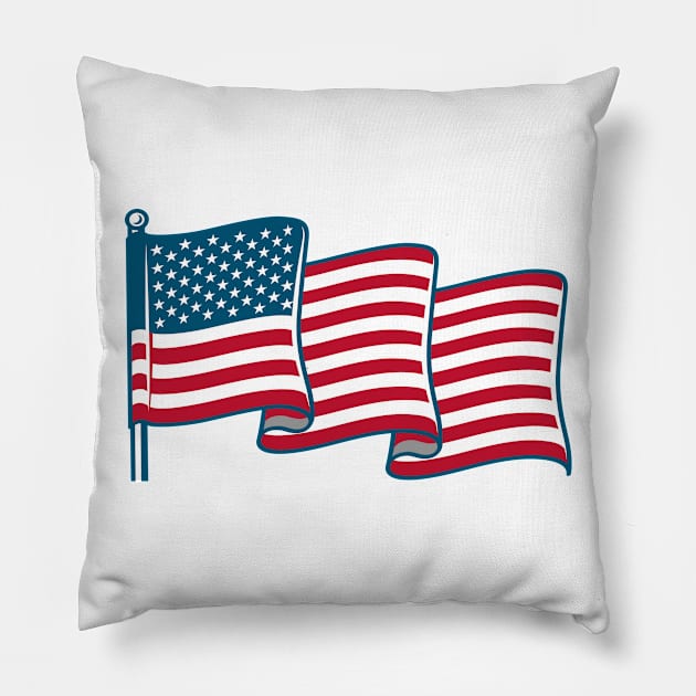 american flag Pillow by nassmaa