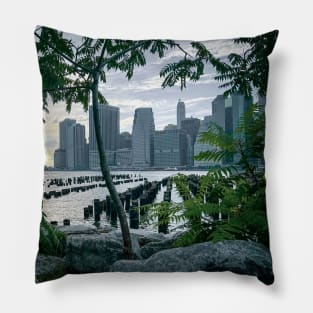 Manhattan Skyline New York City Pillow