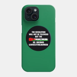 The Revolution Will Not Be Televised But The Genocide Is Being Livestreamed - Flag Colors - Round - Double-sided Phone Case