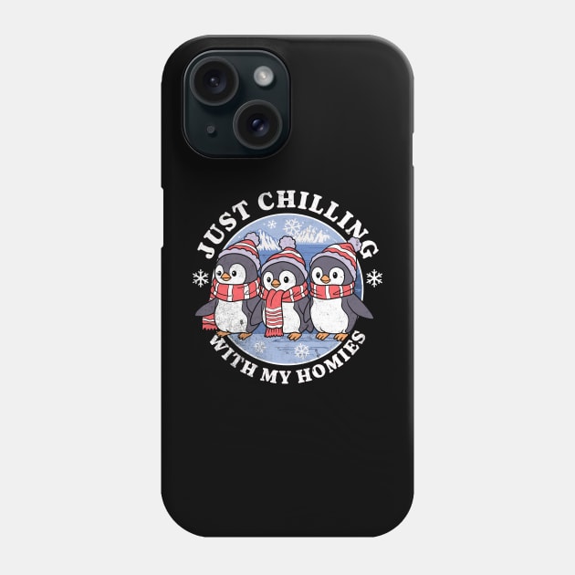 Just Chilling with my Homies Penguins Phone Case by DetourShirts