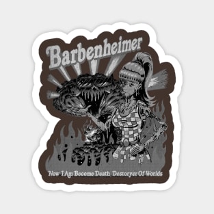 Black Barbenheimer Magnet