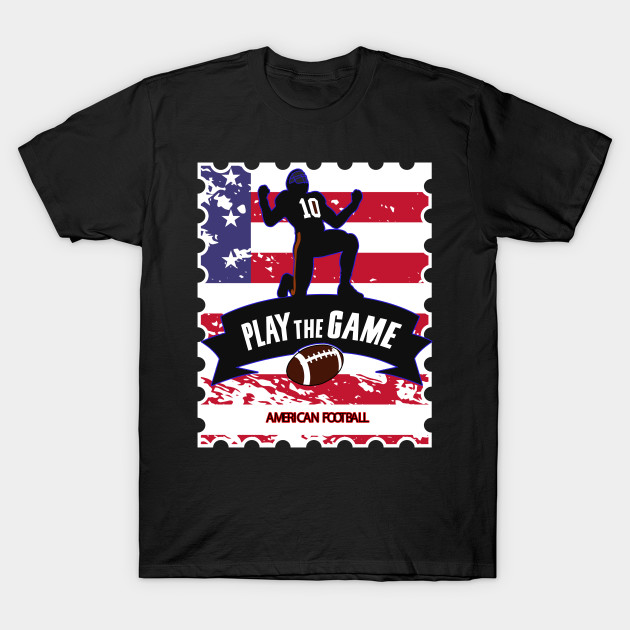 American Football Action Play The Game Stamp Design Gift