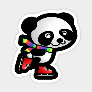 panda, t-shirt, kids, girly, cute, winter Magnet