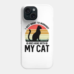 i just want to work in my cats t shirt Phone Case