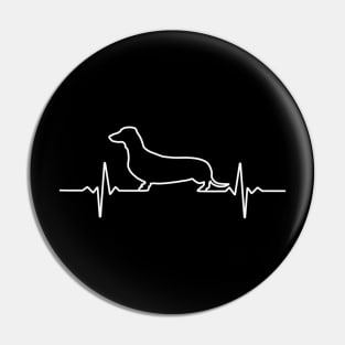 Dachshund Love Heartbeat Pin