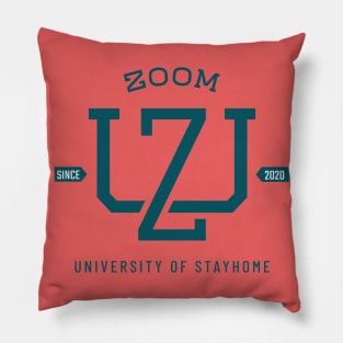 zoom university of stay home Pillow