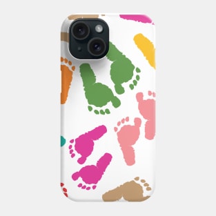 Seamless kids footprints Phone Case