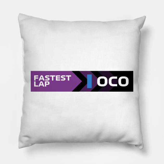 Esteban Ocon Fastest Lap F1 Pillow by F1LEAD