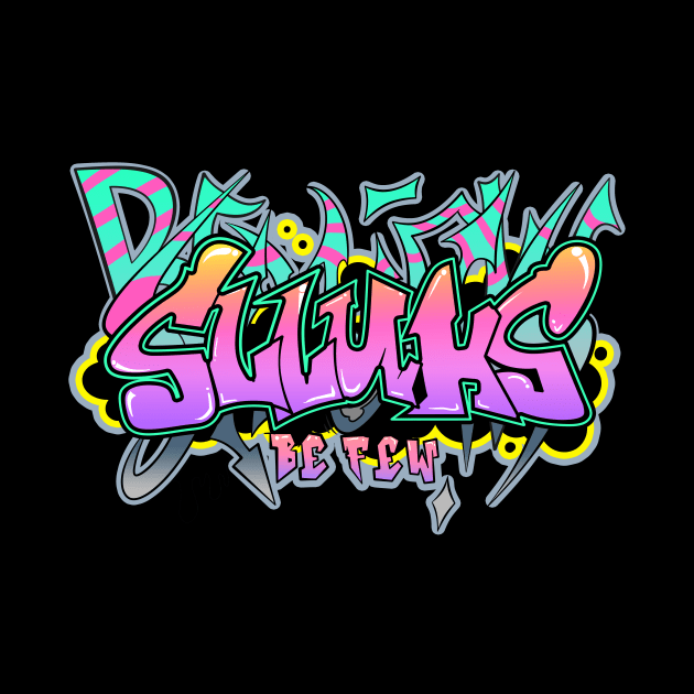 Dope Slluks logo design graffiti drawing by slluks_shop